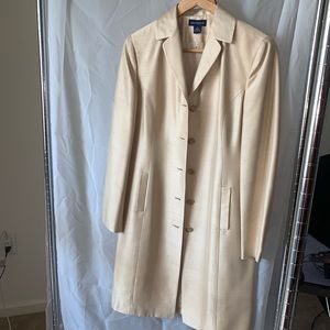 Ann Taylor Shimmer Silk Long Blazer